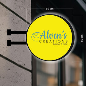 Alvin's CREATIONS bakery & cafe | ILLUMINATED BLADE SIGN