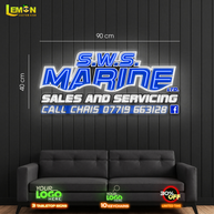 S.W.S MARINE | LED NEON SIGN (OUTDOOR)