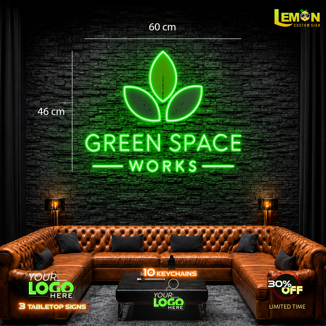 GREEN SAPCE | LED NEON SIGN (4 SIGNS)