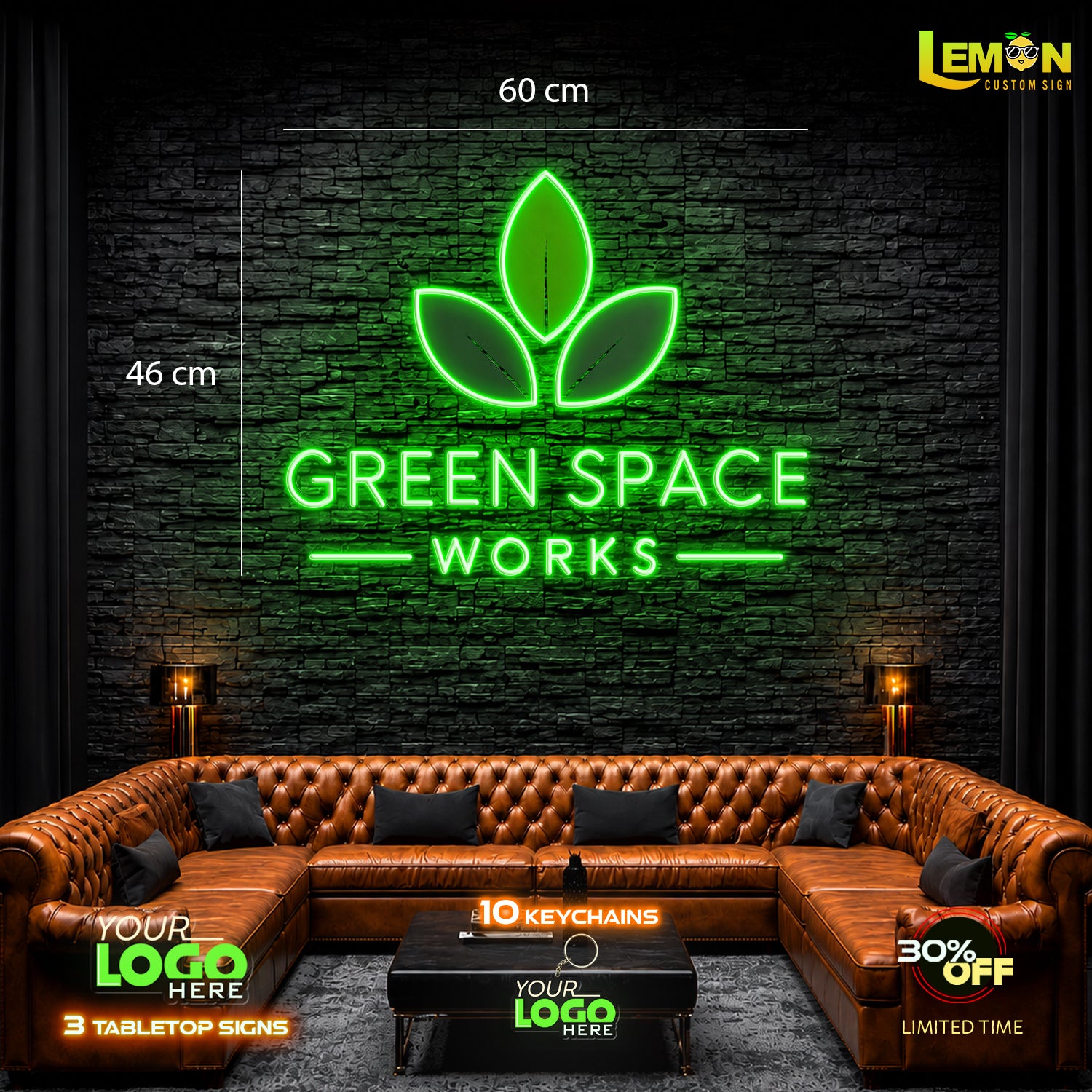 GREEN SAPCE | LED NEON SIGN (4 SIGNS)