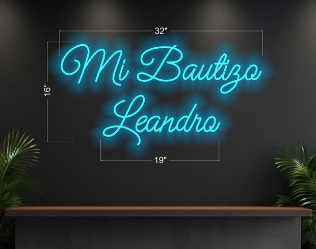 Mi Bautizo Leandro| LED NEON SIGN