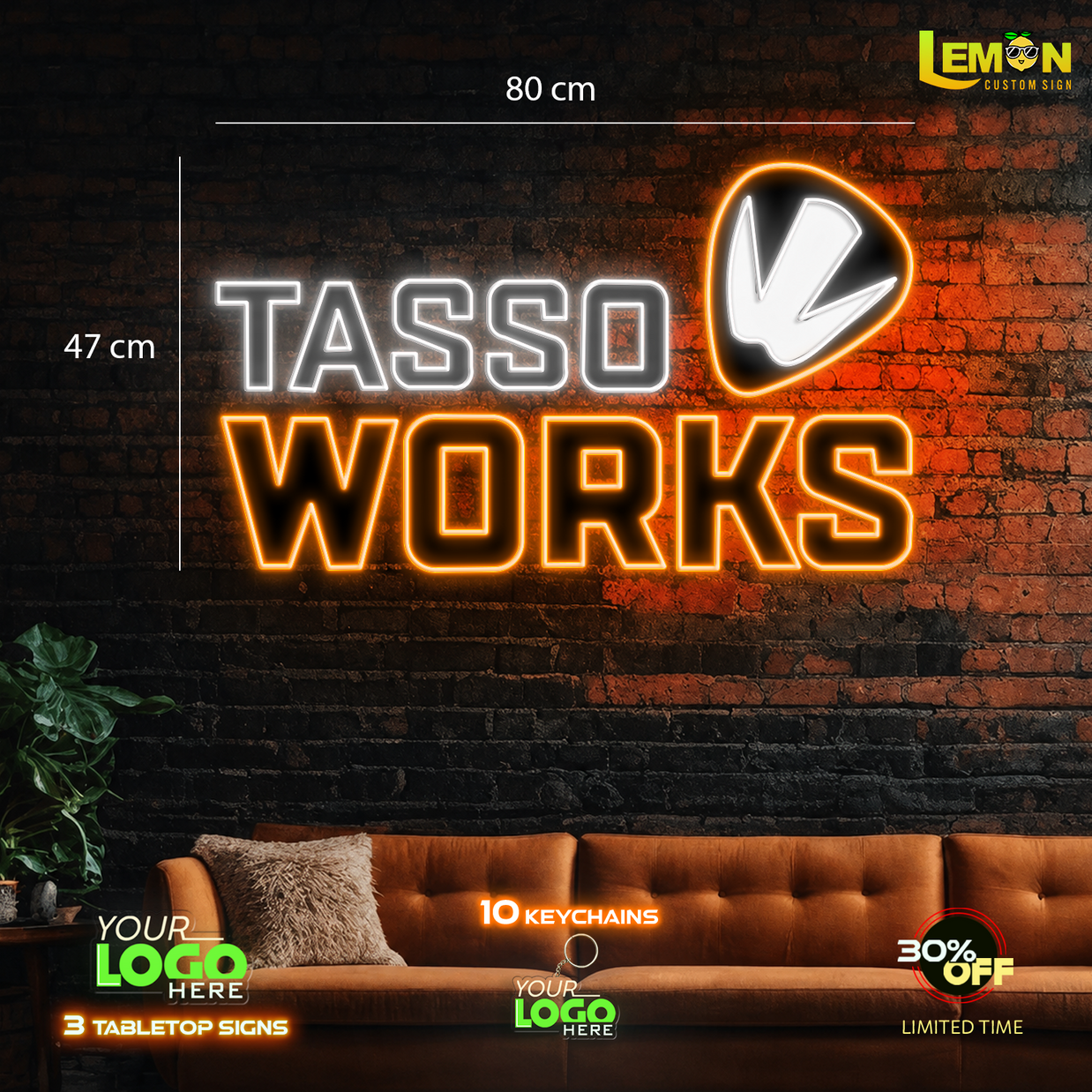 TASSO WORKS | LED NEON SIGN (2 SIGNS)