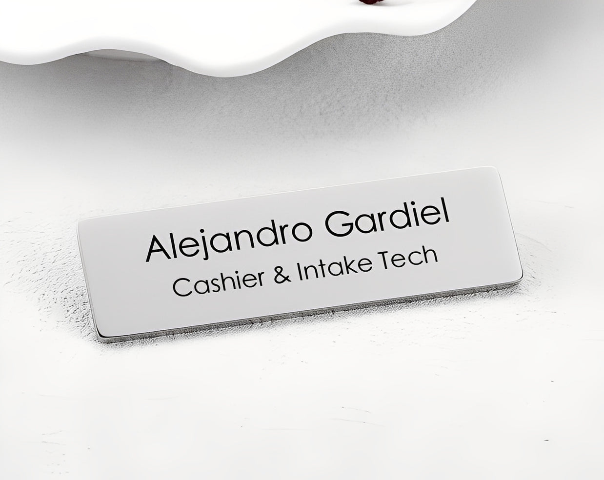 Placa de caixa em acrílico iluminada