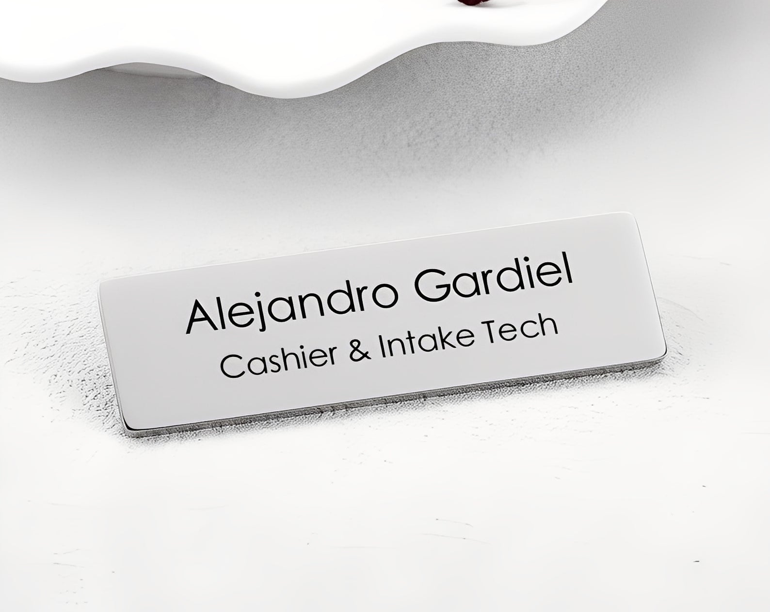 Placa de caixa em acrílico iluminada