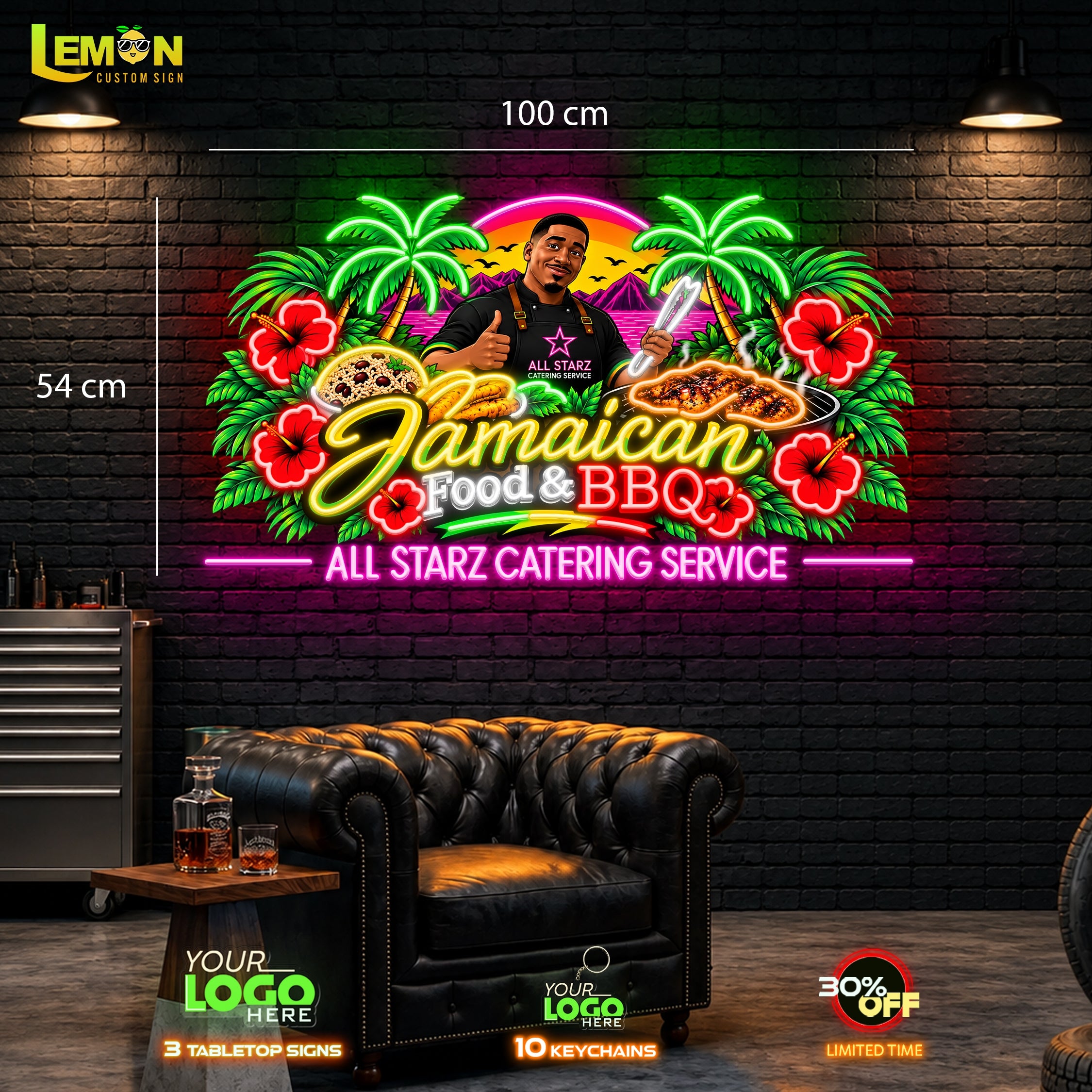 Jamaican Food & BBQ | LED NEON SIGN