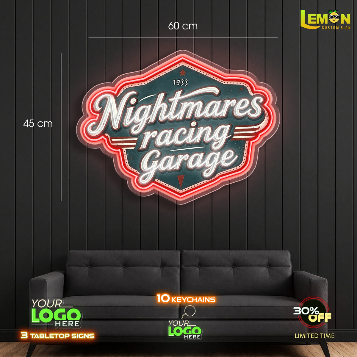Nightmare Racing Garage| LED NEON SIGN