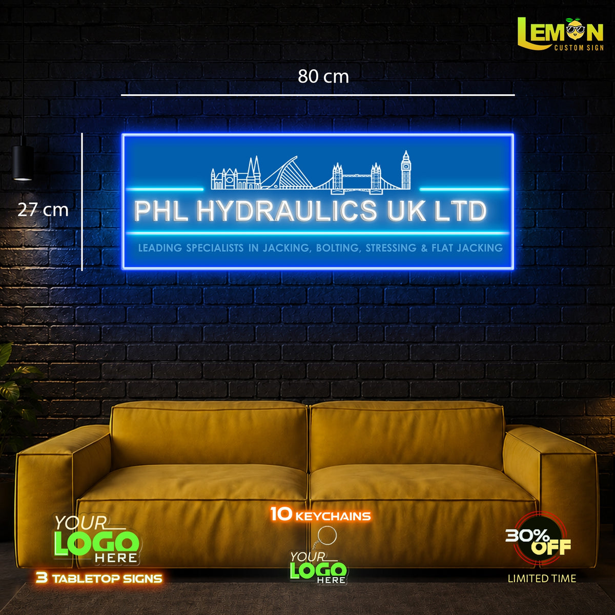 PHL Hydraulics UK | LED NEON SIGN (2 SIGNS)