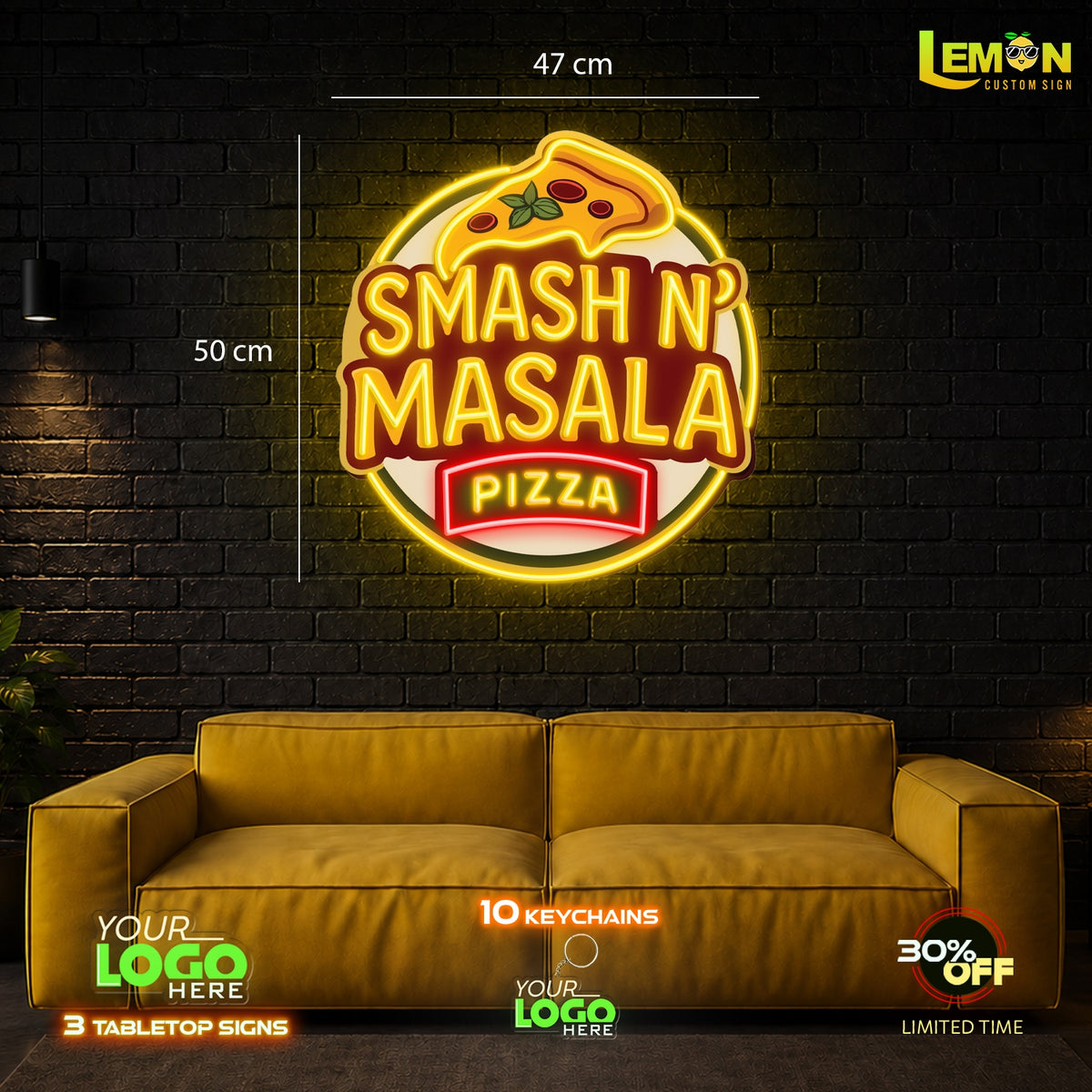 SMASH N'MASALA PIZZA | LED NEON SIGN