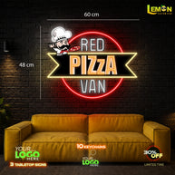 RED PIZZA VAN | LED NEON SIGN