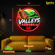 VALLEYS KEBABS | LED NEON SIGN ( OUTDOOR SIGN)