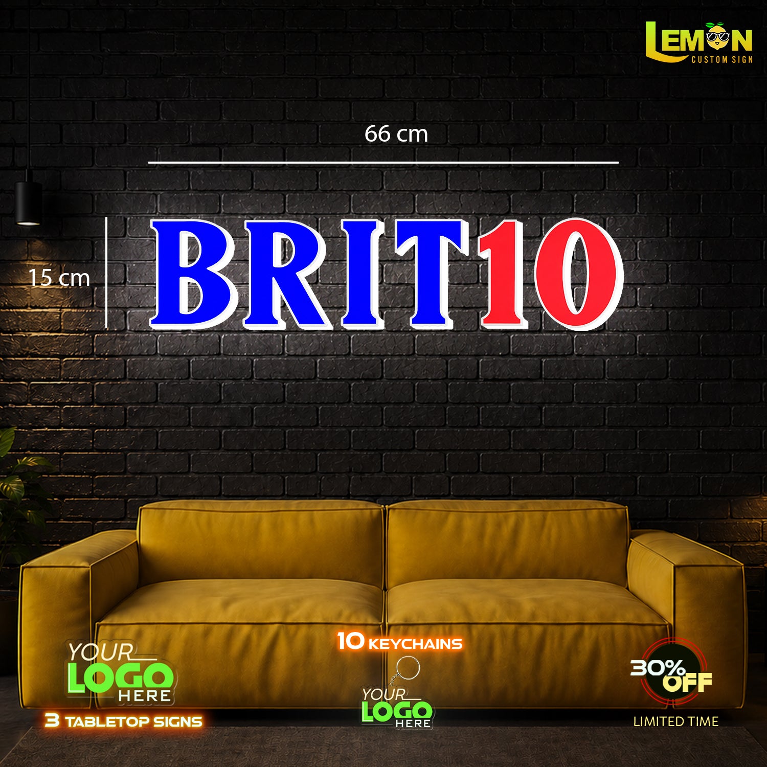 BRIT10 | 3D BACKLIT SIGN (OUTDOOR SIGN)