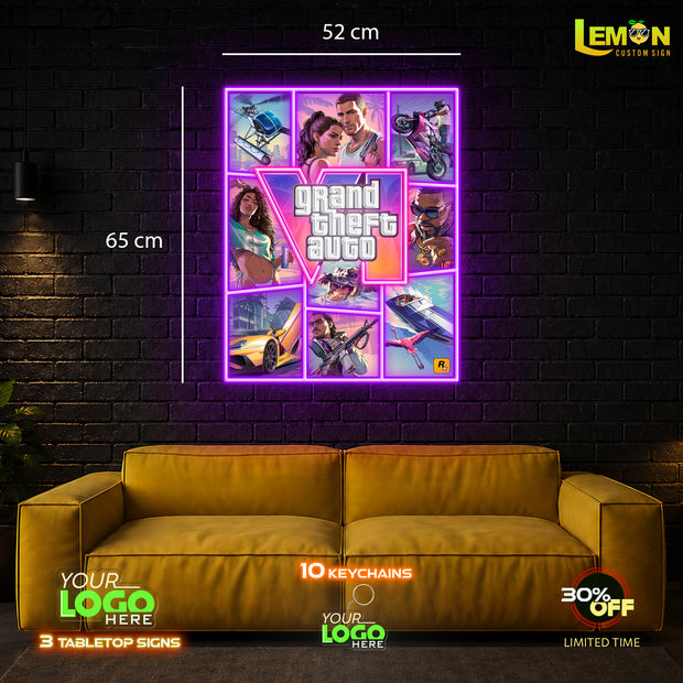 GRAND THEFT AUTO | LED NEON SIGN