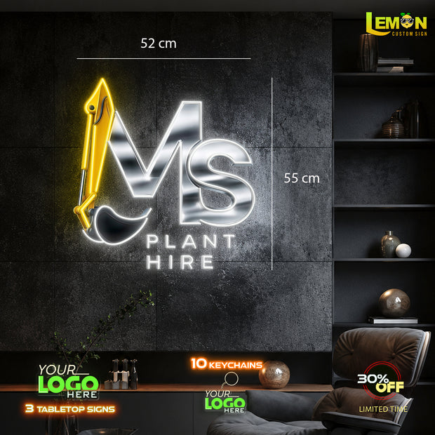 MS PLANT HIRE | LED NEON SIGN