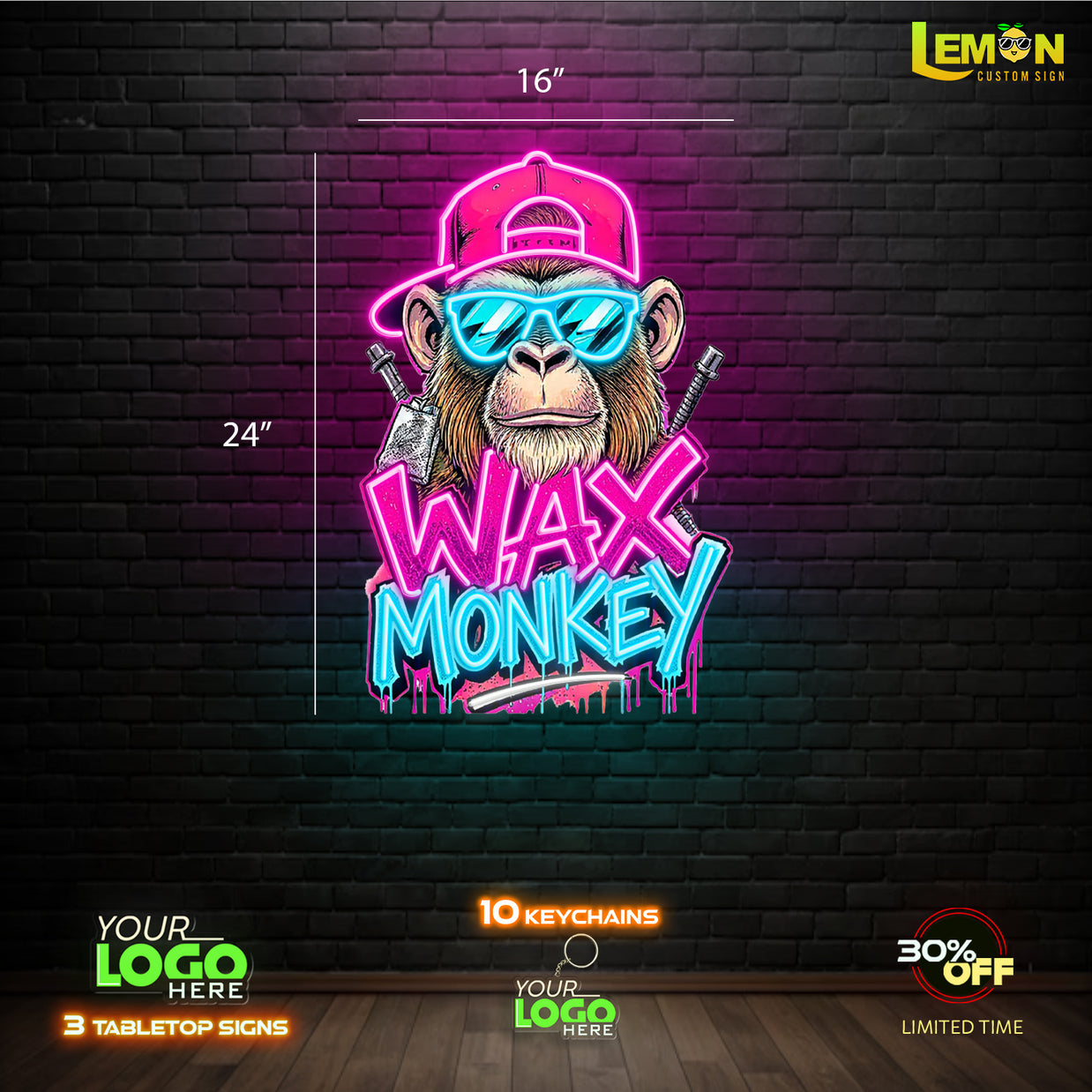 WASHDOCTORS AND WAX MONKEY AND HCB | LED NEON SIGN (3 SIGNS)