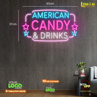 AMERICAN CANDY AND DRINK | LED NEON SIGN