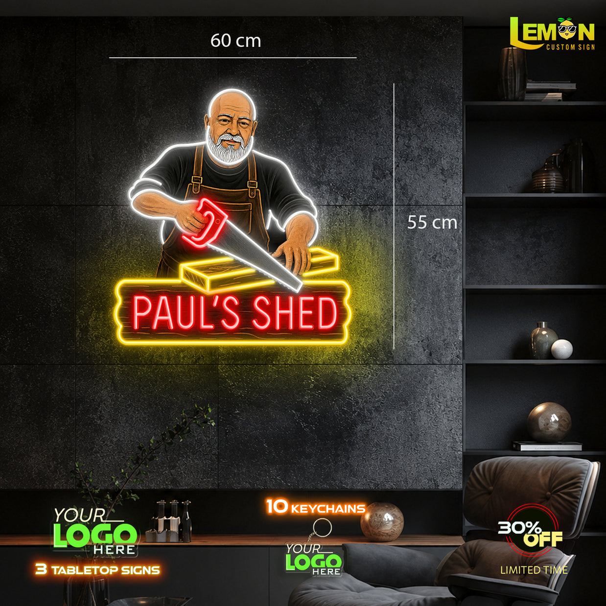 PAUL'S SHED | LED NEON SIGN